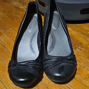 Maurices Black Wedge Shoes Classic Design